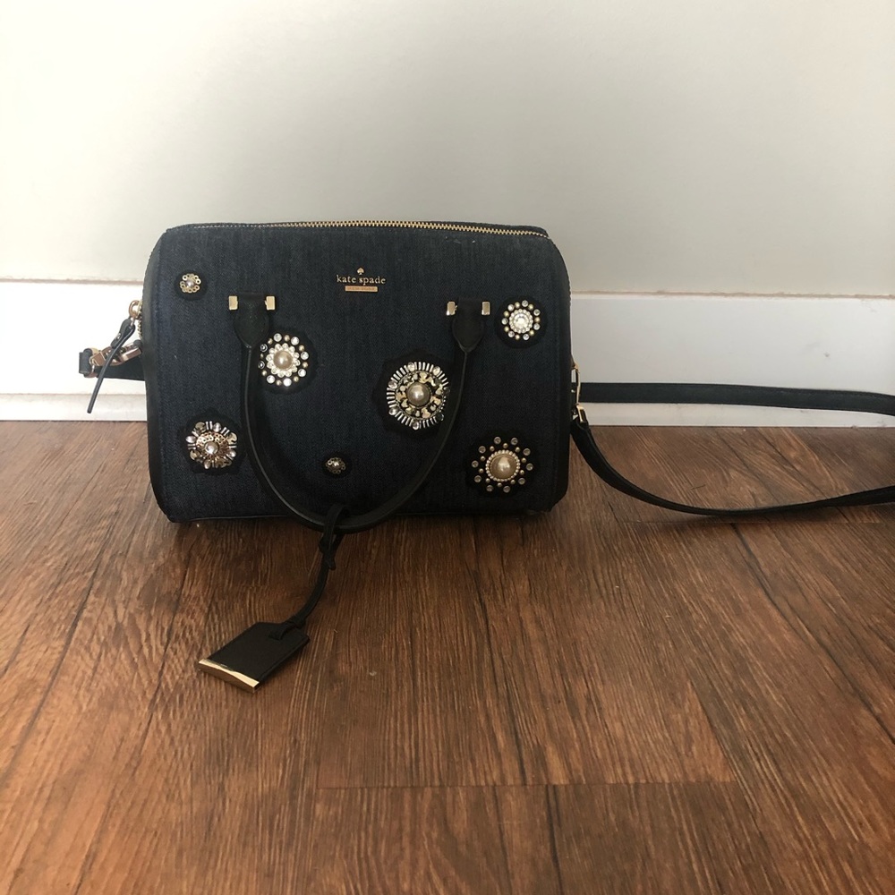 Kate Spade Embellished Denim Crossbody